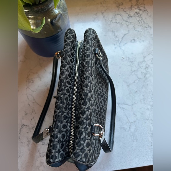 Coach Madison 25215 OP Art Needle Point Satchel Top Handle Bag Purse - Picture 3 of 13